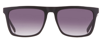 Guess Flat Top Square Sunglasses Matte Black Gunmetal Smoke Lens GF0176 02B