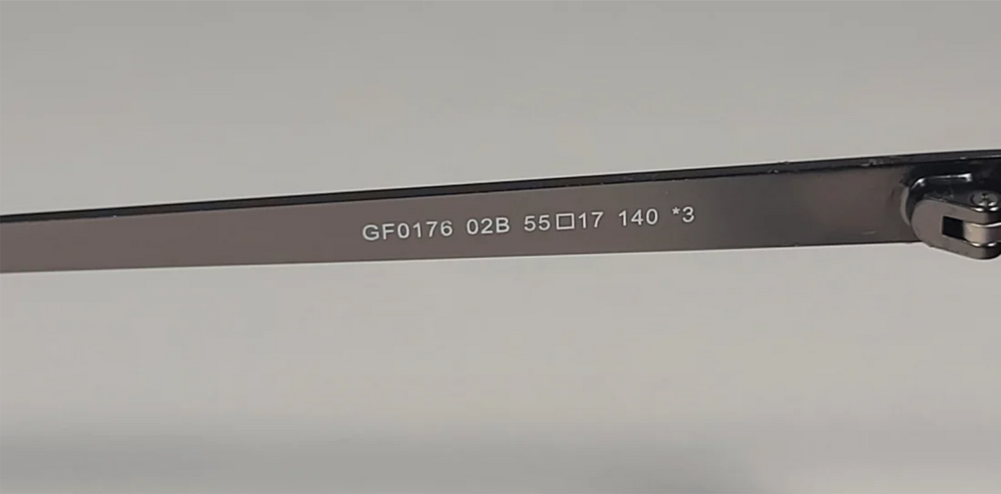 Guess Flat Top Square Sunglasses Matte Black Gunmetal Smoke Lens GF0176 02B