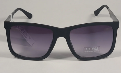 Guess GF0171 02B Rectangular Sunglasses Gunmetal Matte Black Smoke Gradient Lens