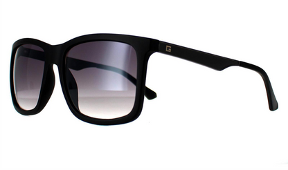 Guess GF0171 02B Rectangular Sunglasses Gunmetal Matte Black Smoke Gradient Lens